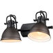 Duncan 2 Light 17 inch Matte Black Bath Vanity Wall Light in Rubbed Bronze